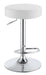 Ramses Adjustable Backless Bar Stool Chrome and White image