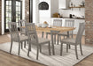 Nogales 7-piece Rectangle Dining Set Acacia and Coastal Grey image