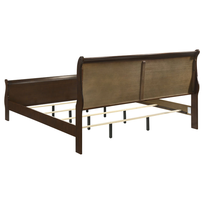 Louis Philippe Sleigh Panel Bed