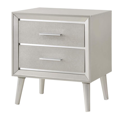 Ramon 2-drawer Nightstand Metallic Sterling image