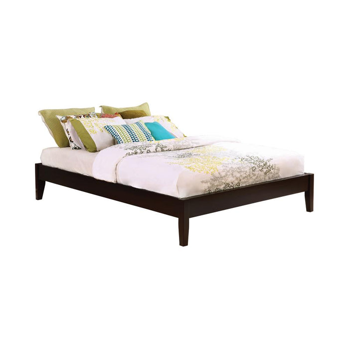 Hounslow California King, E.King, & Queen Universal Platform Bed Cappuccino - Dimensional Outlet Furniture (Oakland, CA)