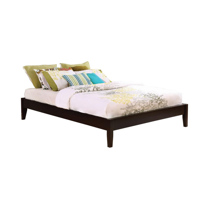 Hounslow California King, E.King, & Queen Universal Platform Bed Cappuccino - Dimensional Outlet Furniture (Oakland, CA)