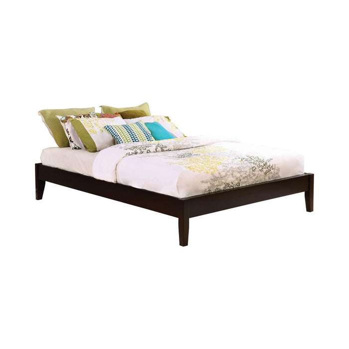 Hounslow California King, E.King, & Queen Universal Platform Bed Cappuccino - Dimensional Outlet Furniture (Oakland, CA)