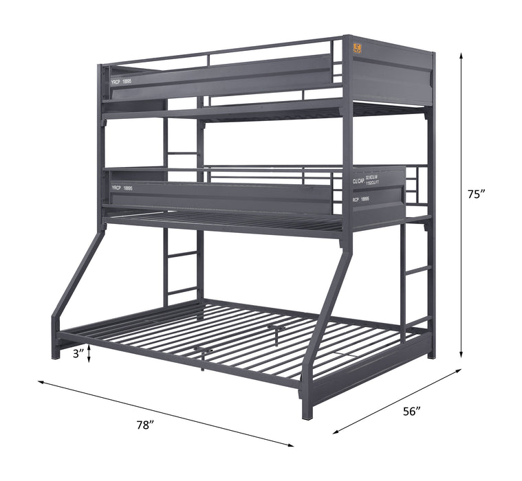 Triple Bunk Bed (T/T/F)