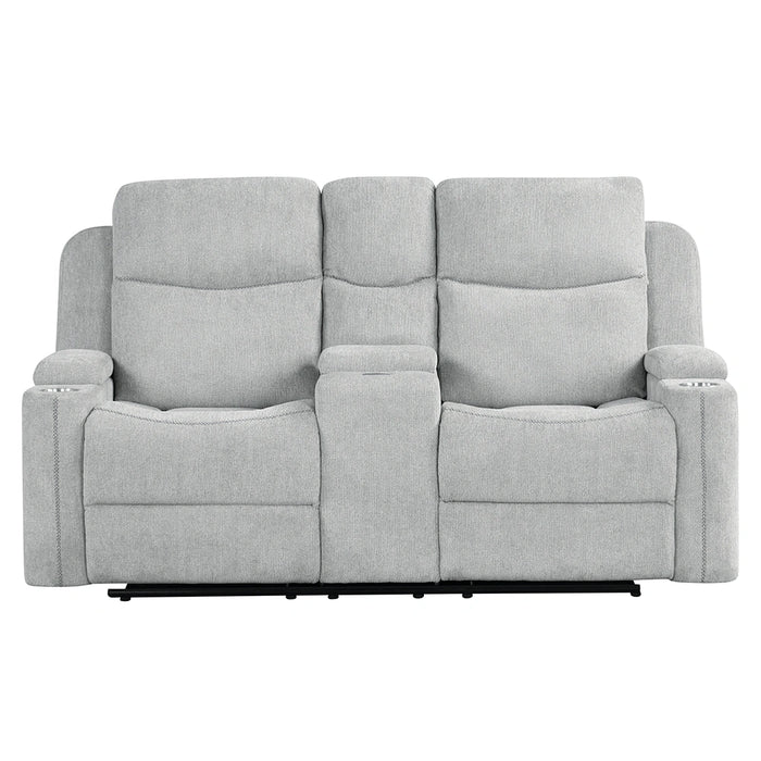 Motion Loveseat w/Console & Storage Arm