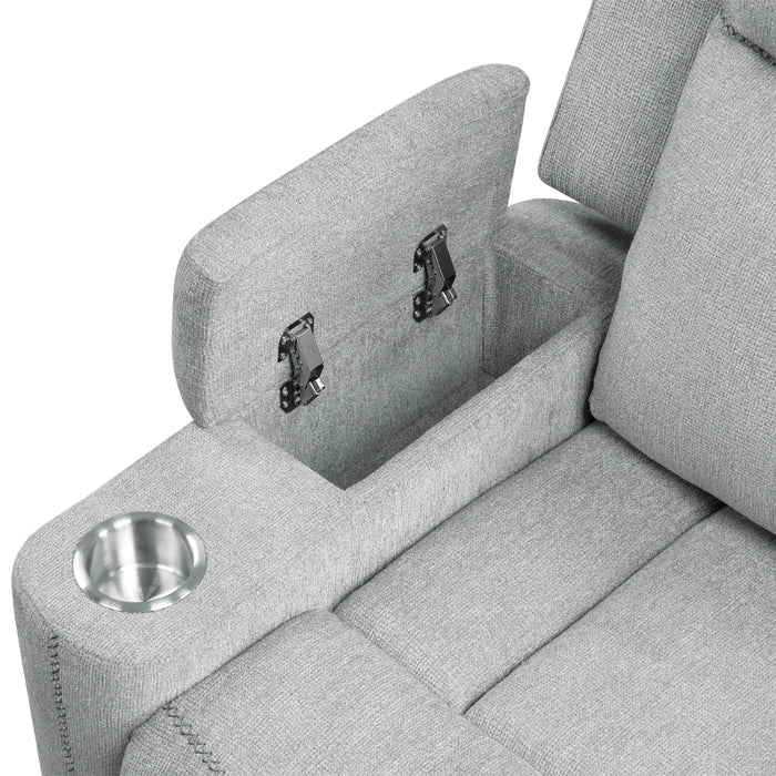 Motion Loveseat w/Console & Storage Arm