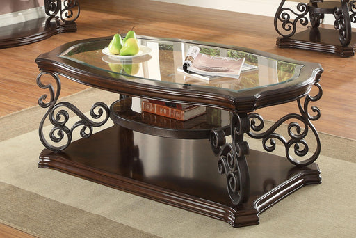 Laney Coffee Table Deep Merlot and Clear image