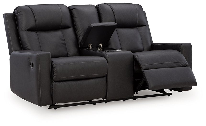 Mackmenville Reclining Loveseat with Console - Dimensional Outlet Furniture (Oakland, CA)