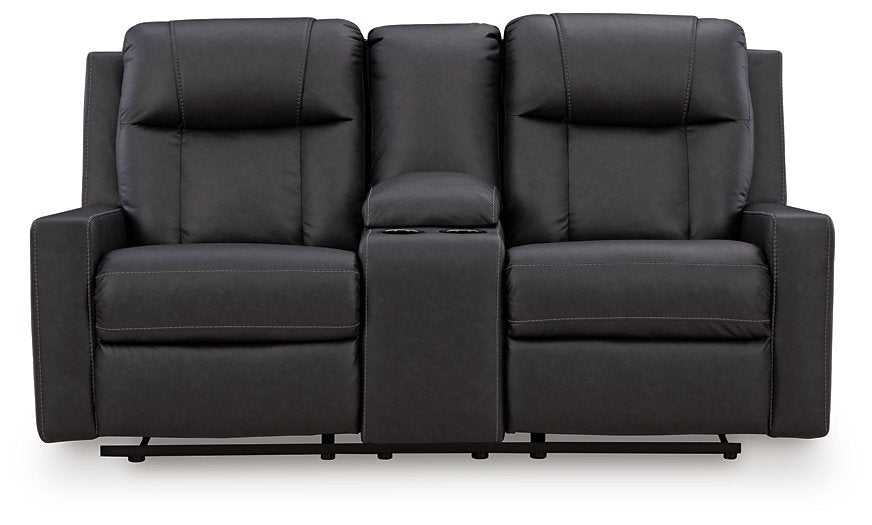 Mackmenville Reclining Loveseat with Console - Dimensional Outlet Furniture (Oakland, CA)