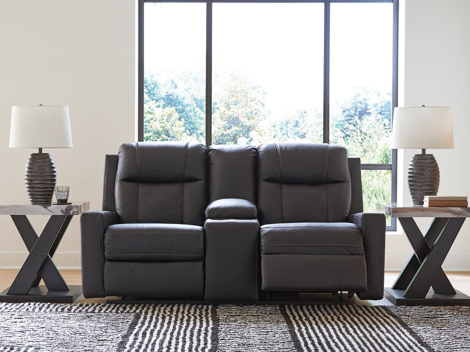 Mackmenville Reclining Loveseat with Console - Dimensional Outlet Furniture (Oakland, CA)