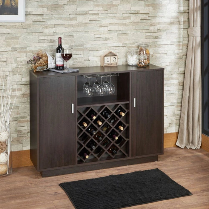 Server w/Wine Rack & Cup Holder