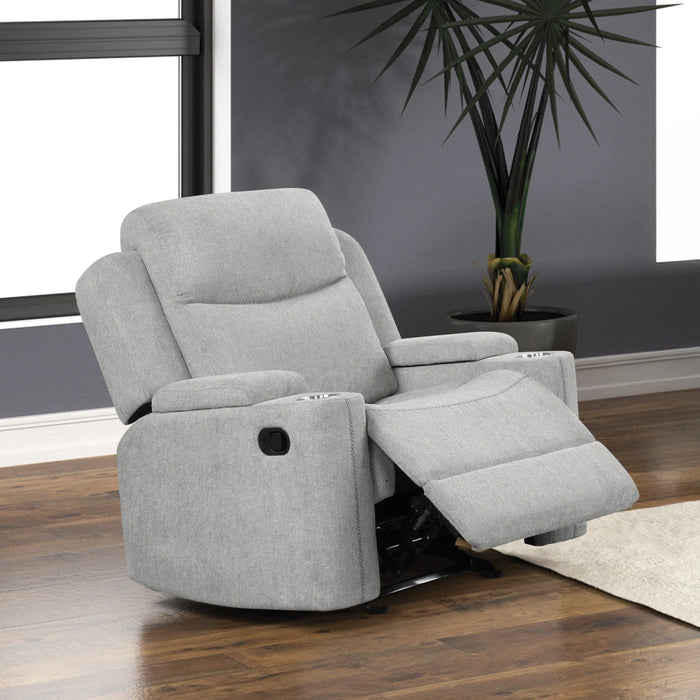Motion Glider Recliner w/Storage Arm