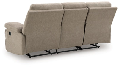 Side-Swipe Reclining Sofa with Drop Down Table - Dimensional Outlet Furniture (Oakland, CA)