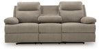 Side-Swipe Reclining Sofa with Drop Down Table - Dimensional Outlet Furniture (Oakland, CA)