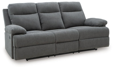 Side-Swipe Reclining Sofa with Drop Down Table - Dimensional Outlet Furniture (Oakland, CA)