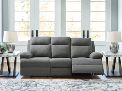 Side-Swipe Reclining Sofa with Drop Down Table - Dimensional Outlet Furniture (Oakland, CA)