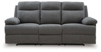 Side-Swipe Reclining Sofa with Drop Down Table - Dimensional Outlet Furniture (Oakland, CA)