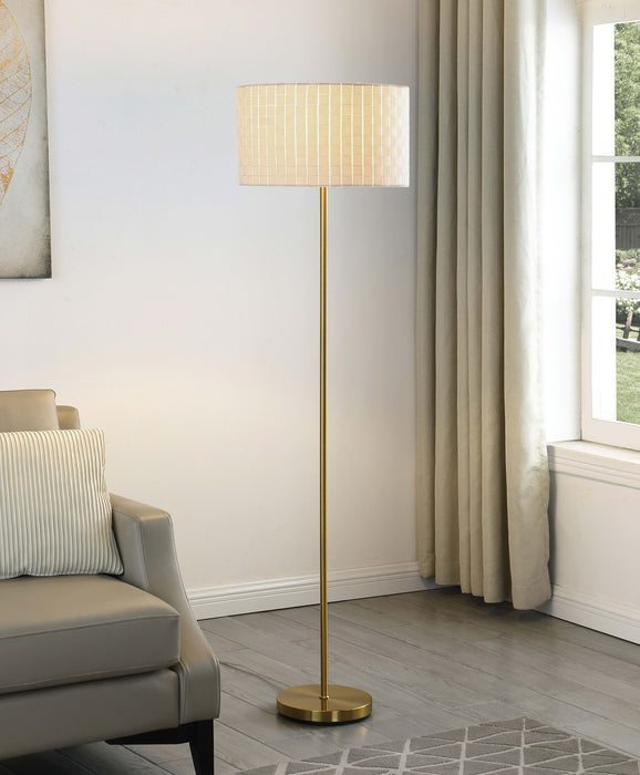 Ramiro Drum Shade Floor Lamp Gold image