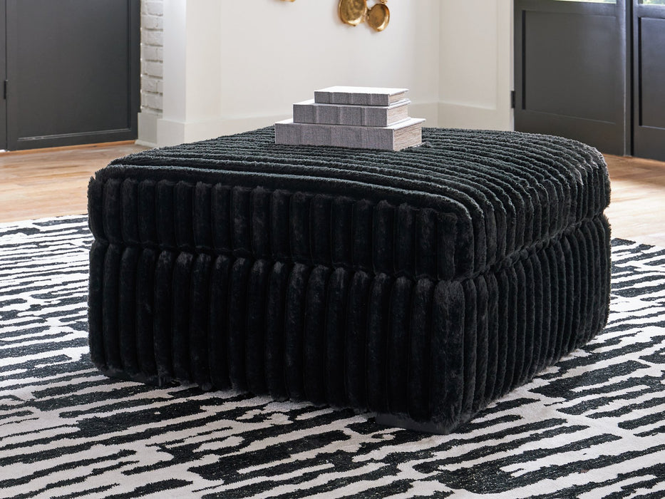 Midnight-Madness Oversized Accent Ottoman - Dimensional Outlet Furniture (Oakland, CA)