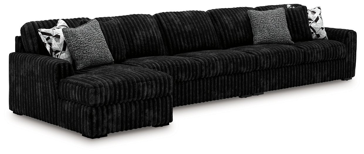 Midnight-Madness Sectional with Chaise - Dimensional Outlet Furniture (Oakland, CA)