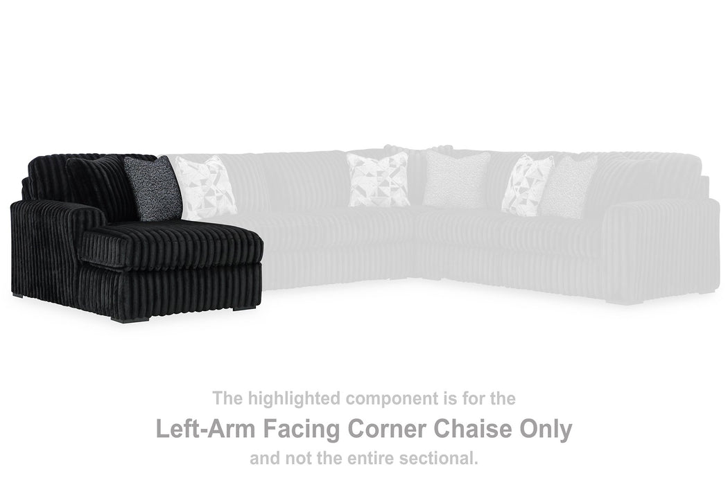 Midnight-Madness Sectional with Chaise - Dimensional Outlet Furniture (Oakland, CA)