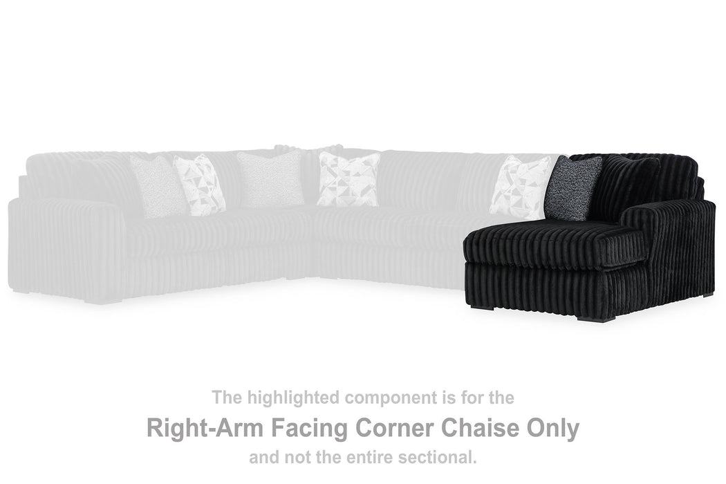 Midnight-Madness Sectional with Chaise - Dimensional Outlet Furniture (Oakland, CA)