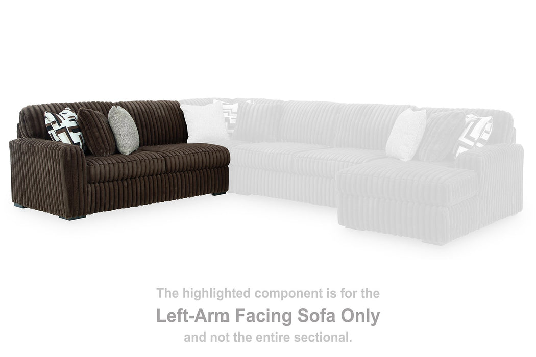 Midnight-Madness Sectional with Chaise - Dimensional Outlet Furniture (Oakland, CA)