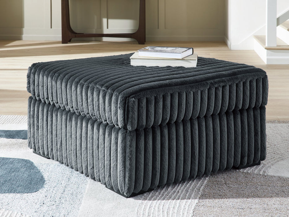 Midnight-Madness Oversized Accent Ottoman - Dimensional Outlet Furniture (Oakland, CA)