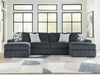 Midnight-Madness Double Chaise 3-Piece Sectional - Dimensional Outlet Furniture (Oakland, CA)