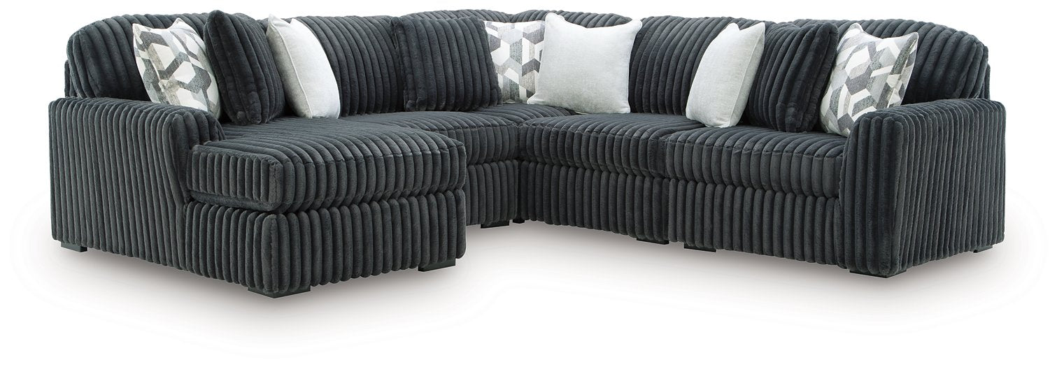 Midnight-Madness Sectional with Chaise - Dimensional Outlet Furniture (Oakland, CA)