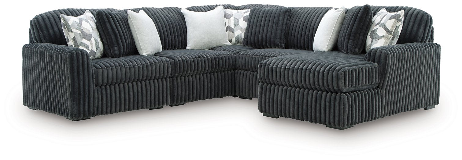 Midnight-Madness Sectional with Chaise - Dimensional Outlet Furniture (Oakland, CA)