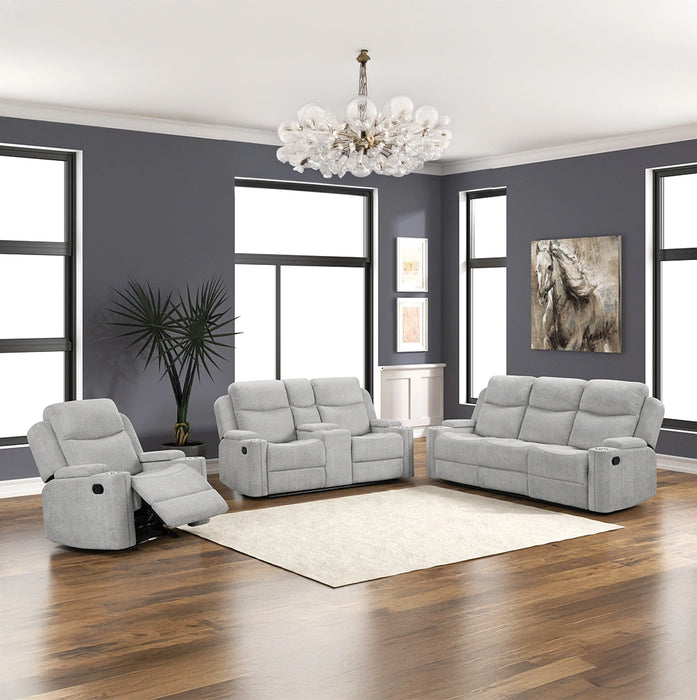 Motion Loveseat w/Console & Storage Arm