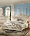 Acme Chantelle Queen Bed with Button Tufted Panels in Pearl White 23540Q - Dimensional Outlet Furniture (Oakland, CA)