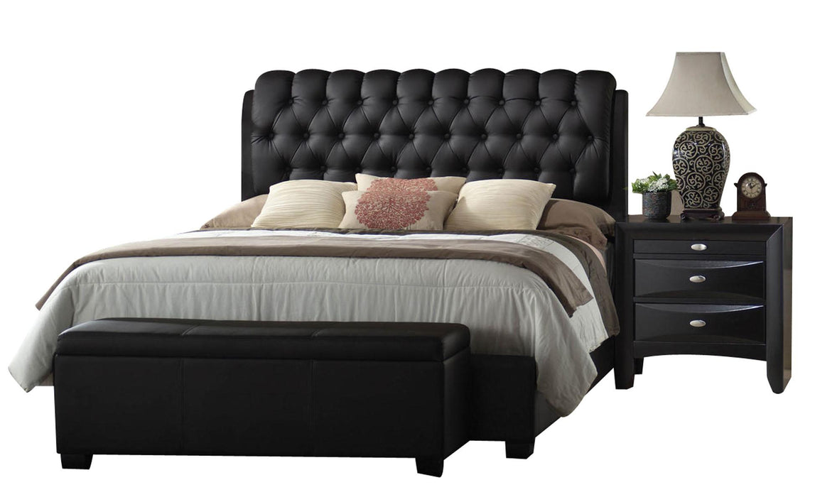 Ireland II Black PU Eastern King Bed image