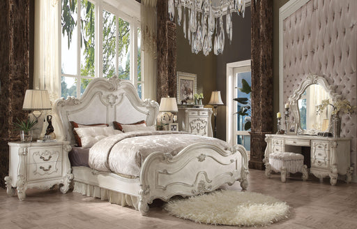 Versailles Bone White Queen Bed - Dimensional Outlet Furniture (Oakland, CA)
