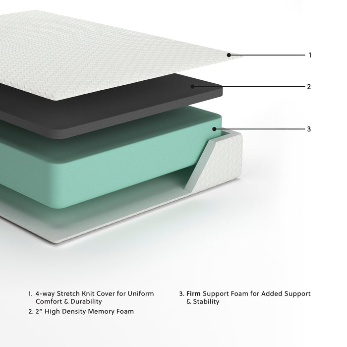 Chime 12 Inch Memory Foam Mattress in a Box - Dimensional Outlet Furniture (Oakland, CA)