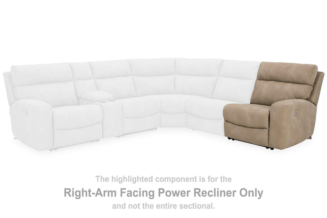 Next-Gen DuraPella Power Reclining Sectional Loveseat with Console - Dimensional Outlet Furniture (Oakland, CA)