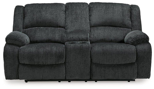 Draycoll Reclining Loveseat with Console - Dimensional Outlet Furniture (Oakland, CA)