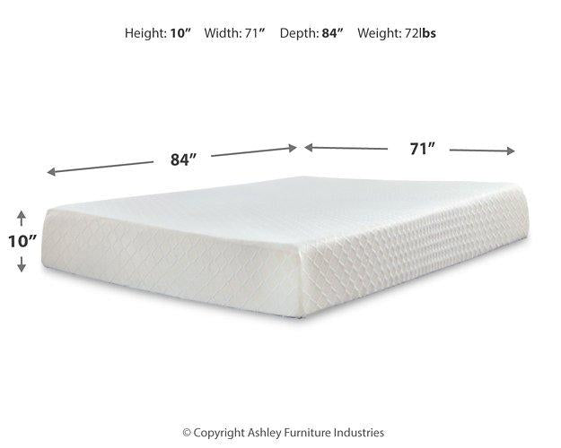 10 Inch Chime Memory Foam Mattress Set - Dimensional Outlet Furniture (Oakland, CA)