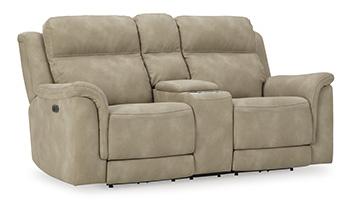 Next-Gen DuraPella Power Reclining Loveseat with Console - Dimensional Outlet Furniture (Oakland, CA)