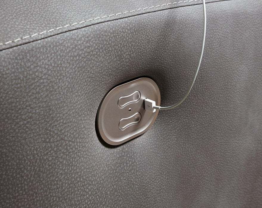 Next-Gen DuraPella Power Reclining Sectional Loveseat with Console - Dimensional Outlet Furniture (Oakland, CA)