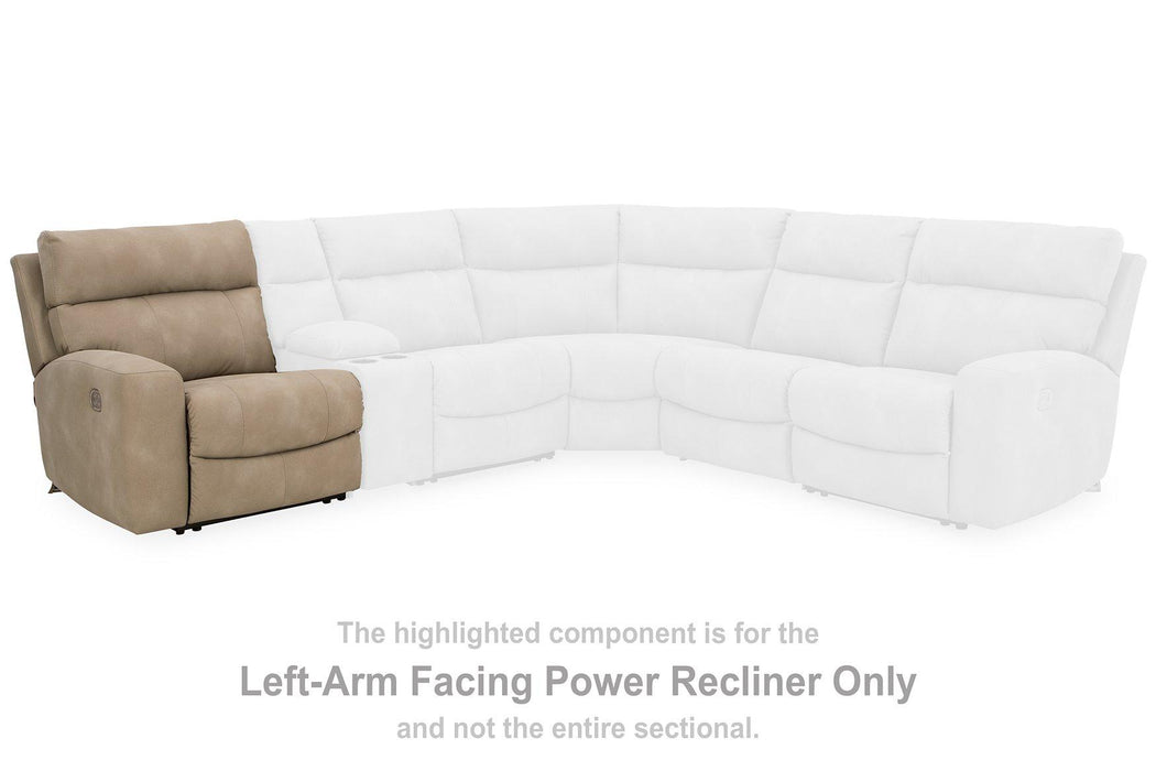Next-Gen DuraPella Power Reclining Sectional Loveseat with Console - Dimensional Outlet Furniture (Oakland, CA)