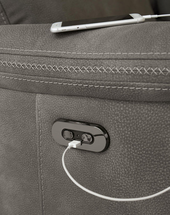 Next-Gen DuraPella Power Reclining Loveseat with Console - Dimensional Outlet Furniture (Oakland, CA)