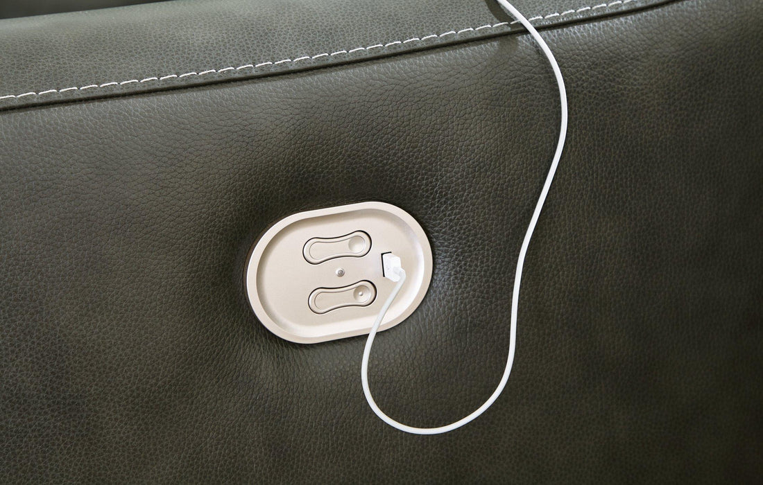 Center Line Power Reclining Sectional Loveseat - Dimensional Outlet Furniture (Oakland, CA)