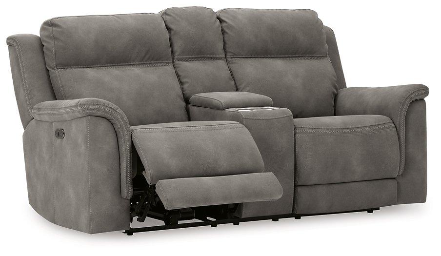 Next-Gen DuraPella Power Reclining Loveseat with Console - Dimensional Outlet Furniture (Oakland, CA)
