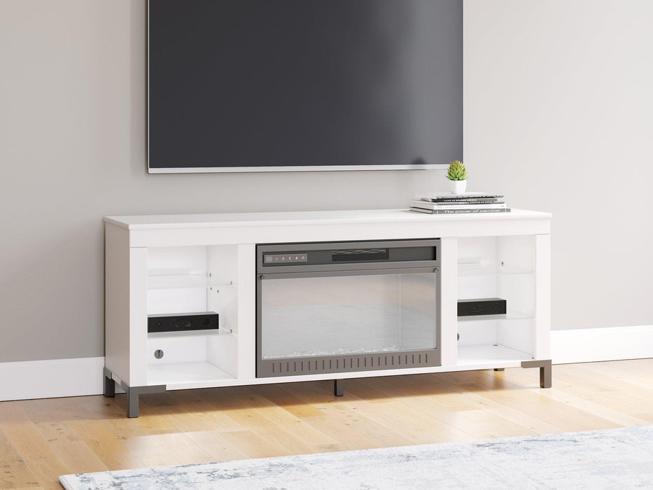 Brollevi 60" TV Stand with Electric Fireplace - Dimensional Outlet Furniture (Oakland, CA)