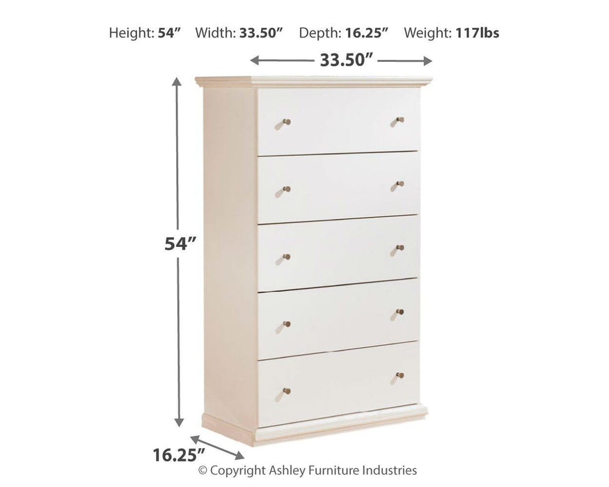 Bostwick Shoals Youth Chest of Drawers - Dimensional Outlet Furniture (Oakland, CA)