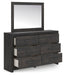 Hollivern Dresser and Mirror - Dimensional Outlet Furniture (Oakland, CA)