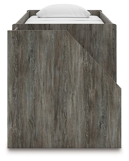 Frandern Loft Bed with Bookcase and Drawer Storage - Dimensional Outlet Furniture (Oakland, CA)