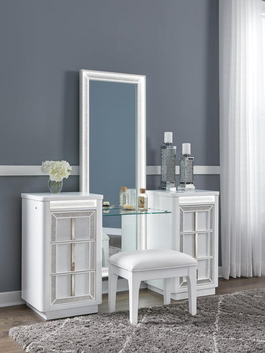 Chalanna Vanity with Mirror - Dimensional Outlet Furniture (Oakland, CA)
